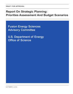 a report that seeks to map out a 10-year strategic plan for their field