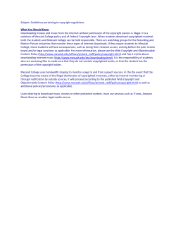 Copyright Regulations