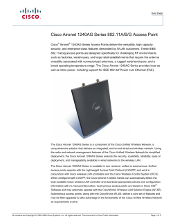 CISCO SYSTEMS AIRONET AP1242AG