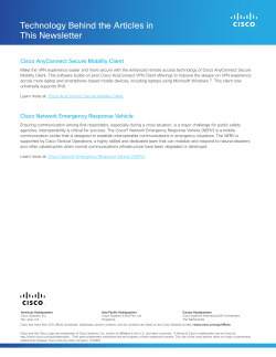 Cisco AnyConnect Secure Mobility Client