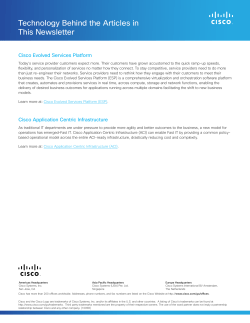 Cisco Evolved Services Platform
