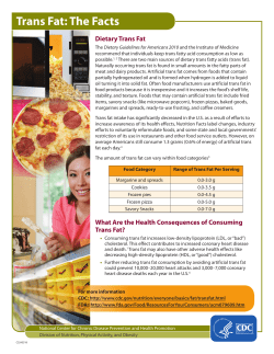 Trans Fat: The Facts