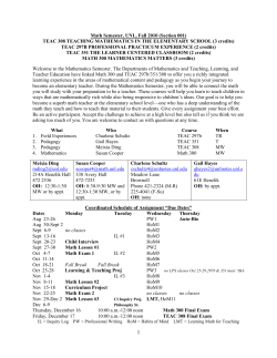 Course Syllabus (Joint with TEAC 308, TEAC 297b, TEAC 351) (pdf)