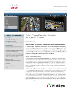 Download PDF: VidSys Physical Security Information Management Solution