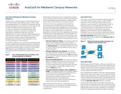 AutoQoS for Medianet Campus Networks