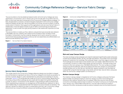 Community College Reference Design - Service Fabric Design Considerations
