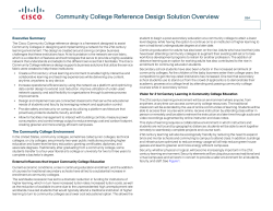 Community College Reference Design - Solution Overview