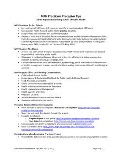 Tips for Submitting a Practicum Opportunity