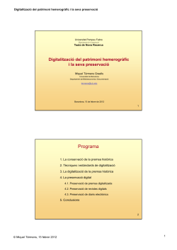 Presentaci de la sessi