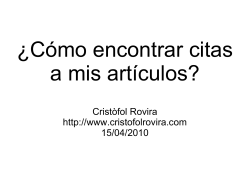 Com localitzar i fer el seguiment constant de les citacions als nostres articles