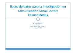 Les millors bases de dades per a la recerca en Comunicaci Social i en Art i Humanitats