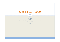Ci ncia 2.0: Sistemes d'informaci i gesti per acad mics