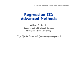 Dummy variables, interactions, and effect plots