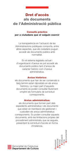Consells pr ctics per exercir el dret d'acc s de la Comissi Nacional d'Acc s, Avaluaci i Tria Documental (CNAATD)