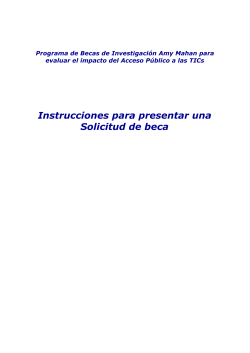 5. Instruciones para presentar la candidatura