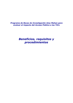 1. Benificios, requisitos y procedimientos