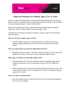 "Home Fall Prevention for Children Ages 10 to 14 Years"