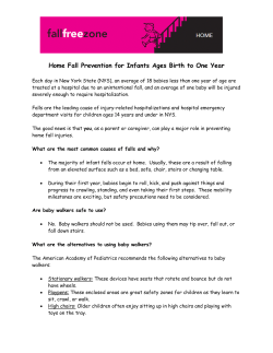 "Home Fall Prevention for Infants Ages Birth to One Year"