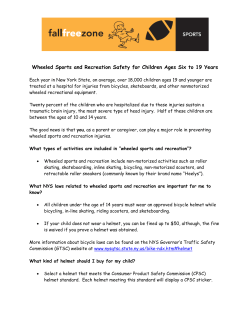 "Wheeled Sports and Recreation Safety for Children Ages Six to 19 Years"