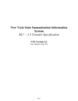 HL7 - 2.4 Real-time Transfer Specifications "Version 2.2"