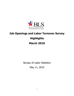 JOLTS Graphs and Highlights