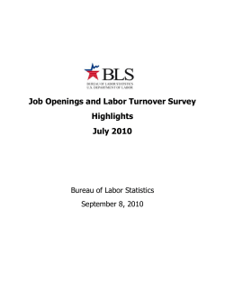 JOLTS Graphs and Highlights