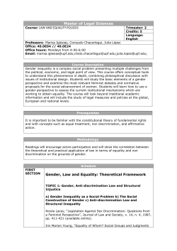 Law and Equality Policies
