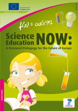 Science Education NOW: A Renewed Pedagogy for the Future of Europe.
