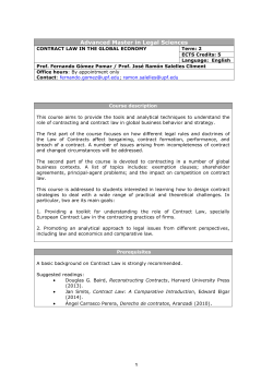 Contract Law for the Global Economy