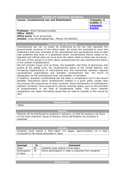 Constitutional Law and Globalization