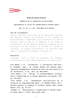 Dogm tica de la imputaci n de responsabilidad penal: la teor a jur dica del delito