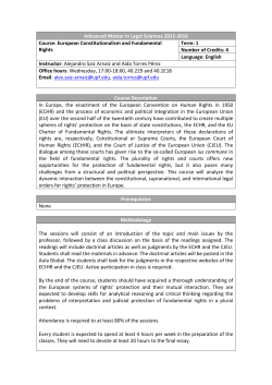 31851 European Constitutionalism and Fundamental Rights