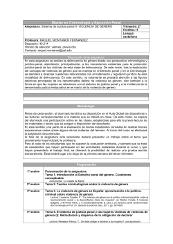 Optativa III: Sistema de Just cia Penal: Igualdad y discriminaci n (G nero)