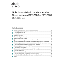 Guia do usu rio do modem a cabo Cisco modelos DPQ2160 e EPQ2160 DOCSIS 2.0