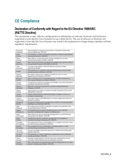 CE Compliance Declaration