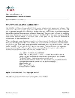 Open Source License Notice