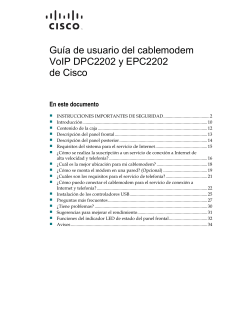 Gu a de usuario del cablemodem VoIP DPC2202 y EPC2202 de Cisco