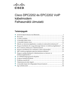 Cisco DPC2202 s EPC2202 VoIP k belmodem Felhaszn l i tmutat