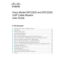 Cisco Model DPC/EPC2202 VoIP Cable Modem User Guide