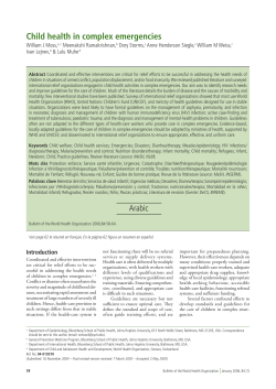 Child health in complex emergencies