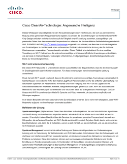 Analyse der Cisco CleanAir-Technologie von Certified Wireless Network Professional