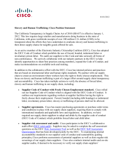 Cisco's position statement