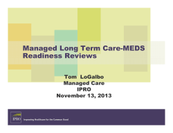 MEDS Readiness Reviews