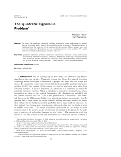 Quadratic Eigenvalue Problem
