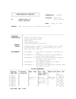 96ADM08 - OBRA '93 Provisions on Transfers and Trusts