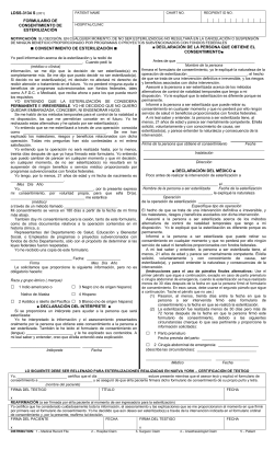 LDSS-3134s - Sterilization Consent Form (Spanish)