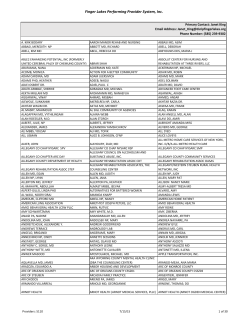 Finger Lakes Performing Provider System, Inc.