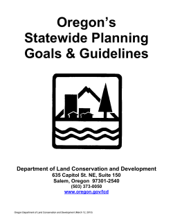 Oregon Land Use Planning Goals