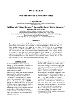 IPv6 and IPsec on a Satellite in Space