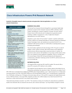 Cisco Infrastructure Powers IPv6 Research Network